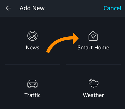 Smart Controller Integration Amazon Alexa add a smart home to routine