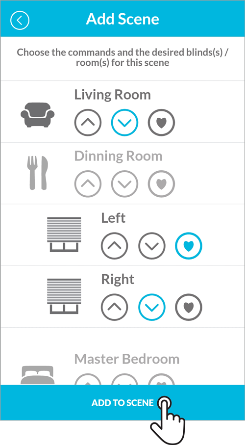 Smart Controller App add blind