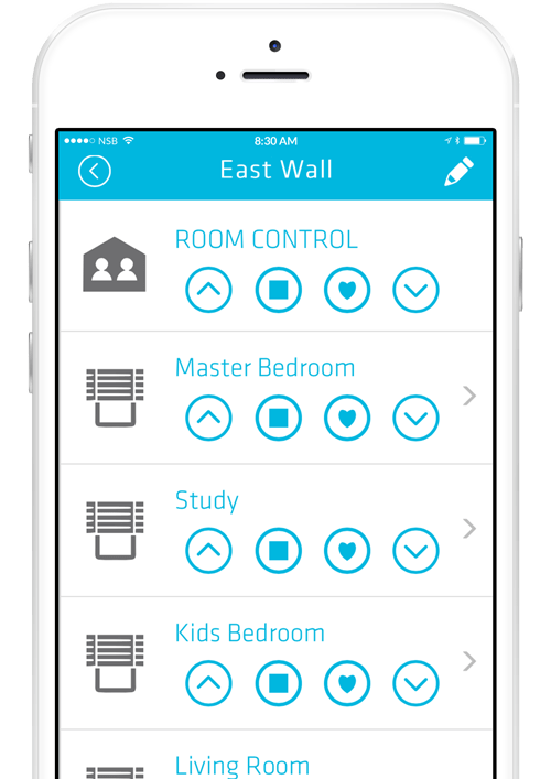 Smart Controller home layout for voice control your blinds using Amazon Alexa
