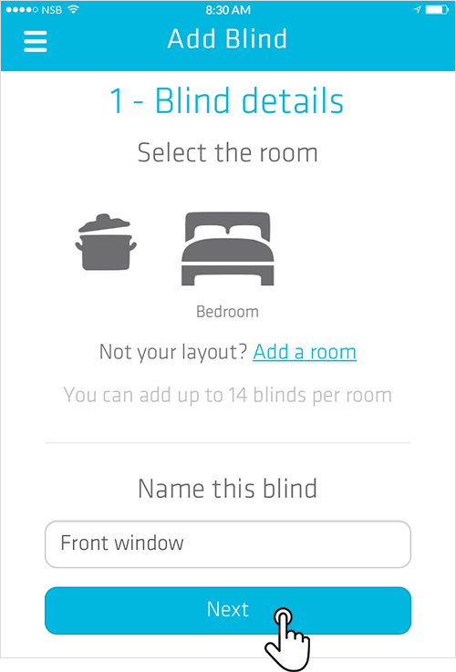 Smart Controller App add blind