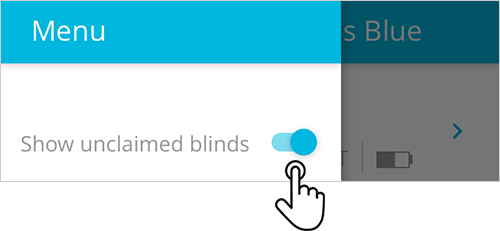 Blue link how hide unclaimed blinds