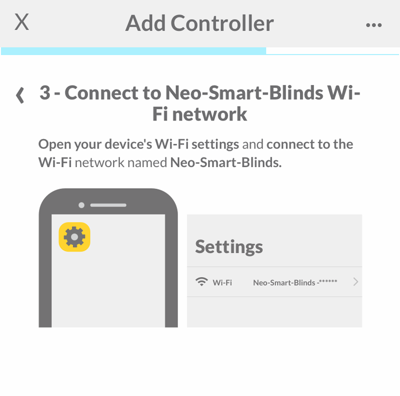 Instructions on how to connect to the Smart Controller Wi-fi